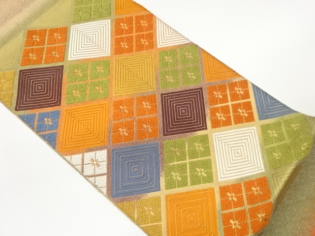 JAPANESE FUKURO OBI / KARA-ORI / WOVEN RHOMBUS